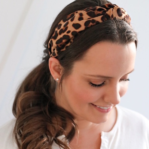 Leopard Print Knotted Headband | Knot Hairband - Picture 6 of 6